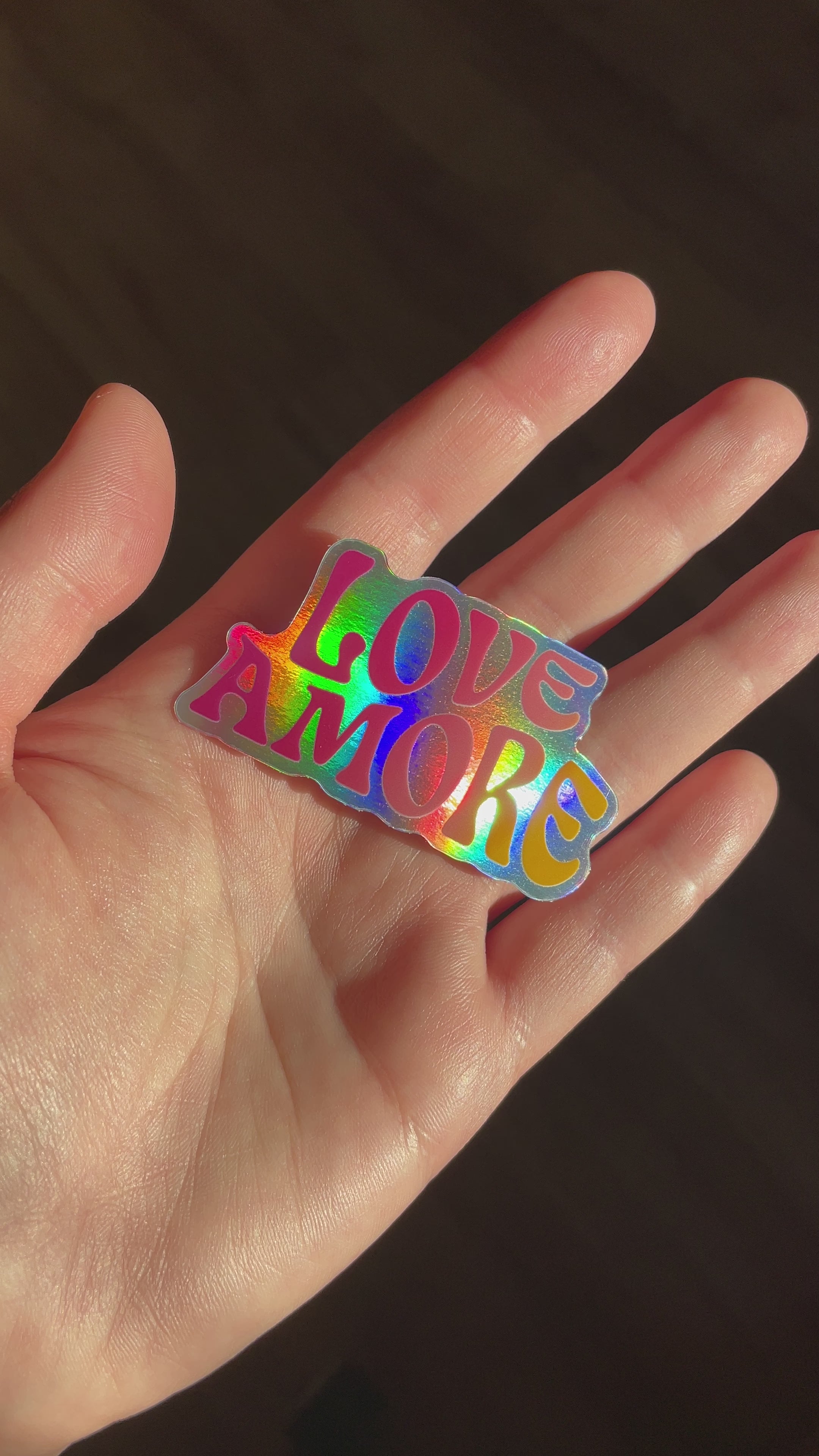 Naklejka holograficzna "Love Amore"